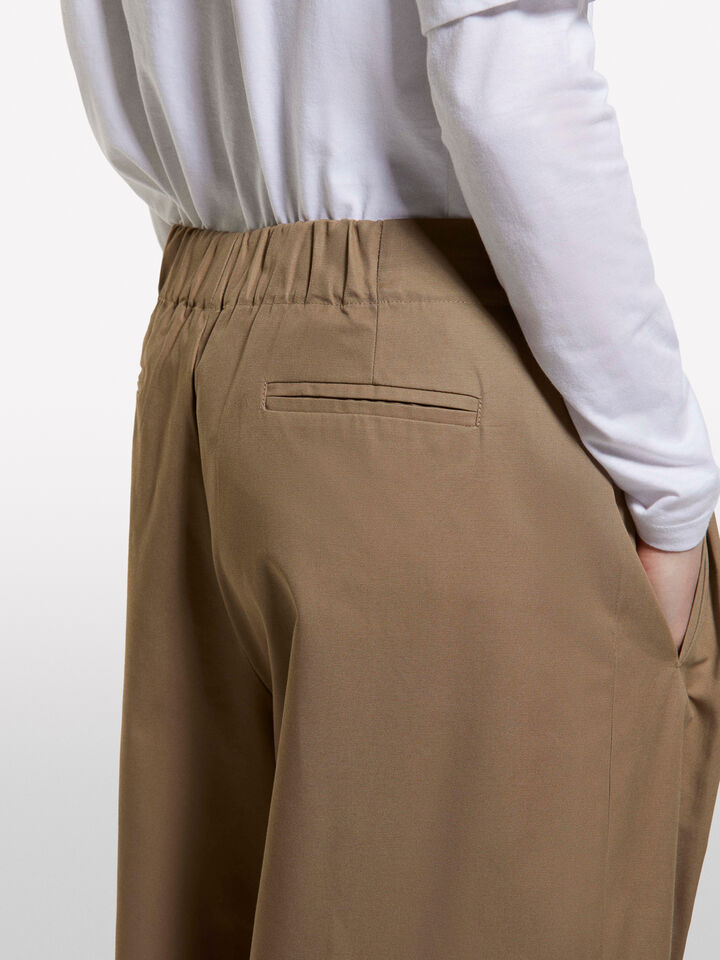 Calças cargo bege com pregas - calças joggers para mulher - Bege | Sisley image number 4